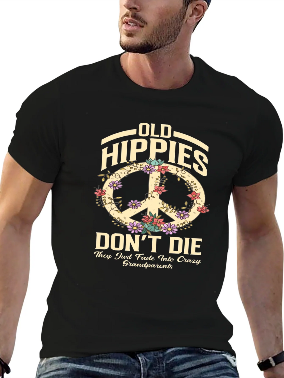 Old Hippies Dont Die T-Shirt product image 6
