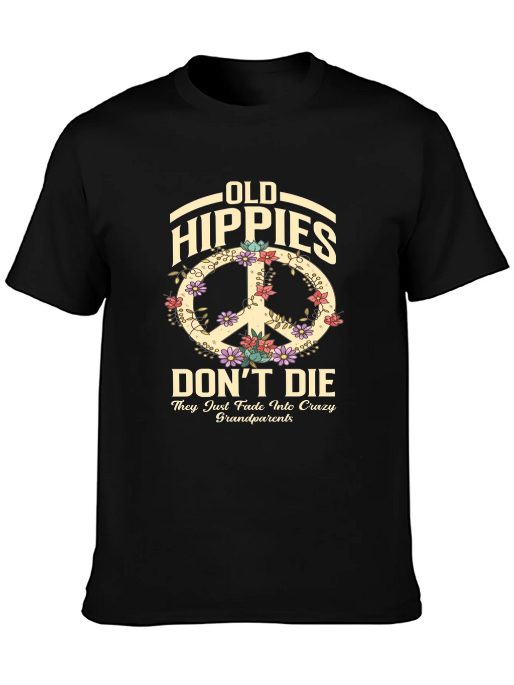 Old Hippies Dont Die T-Shirt product image 3
