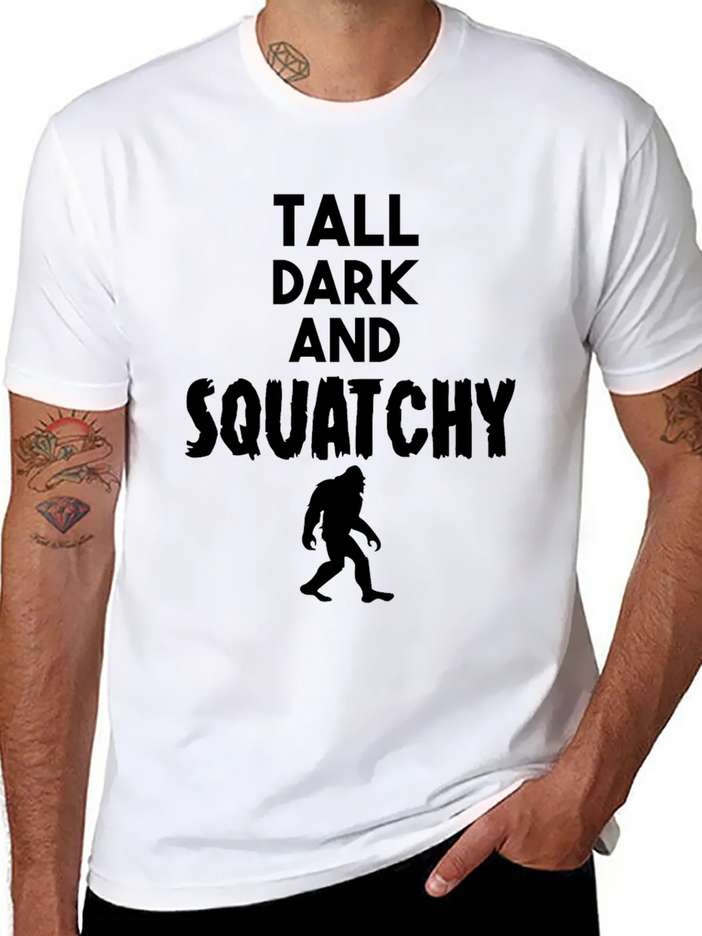 Tall Dark and Squatchy Black T-Shirt product image 7
