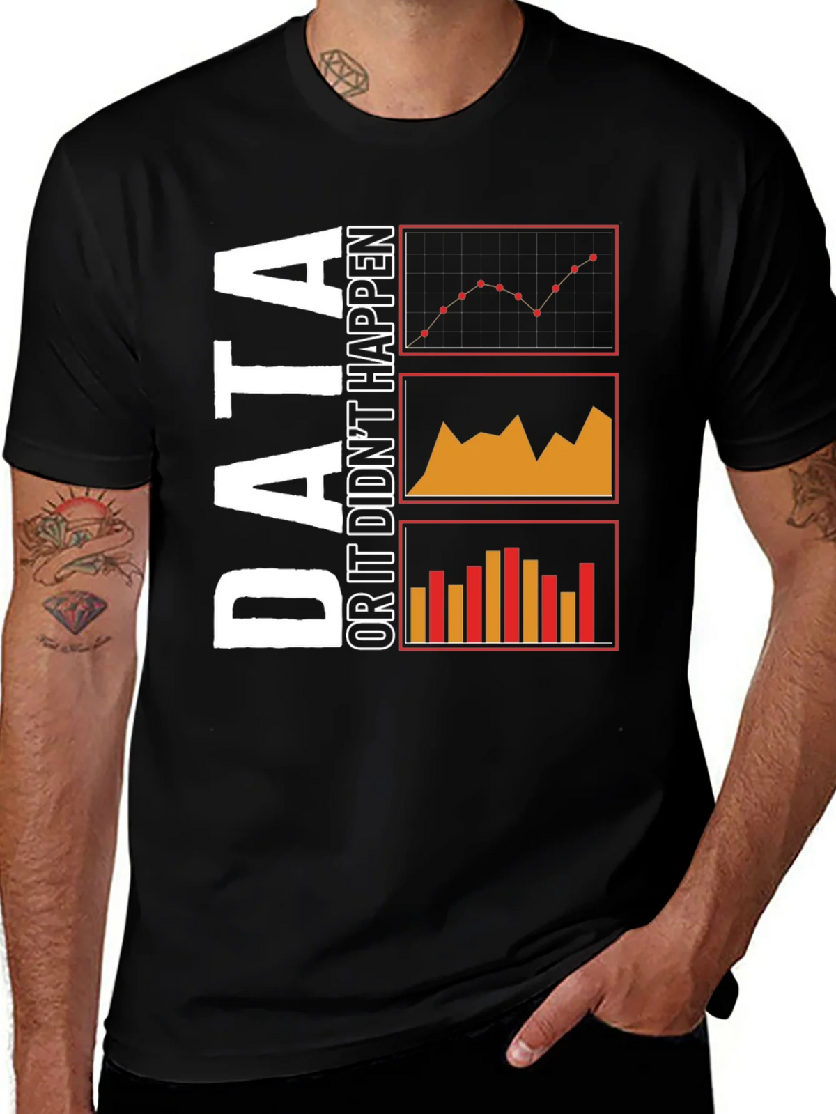 Data or It Didnt Happen Black T-Shirt product image 1