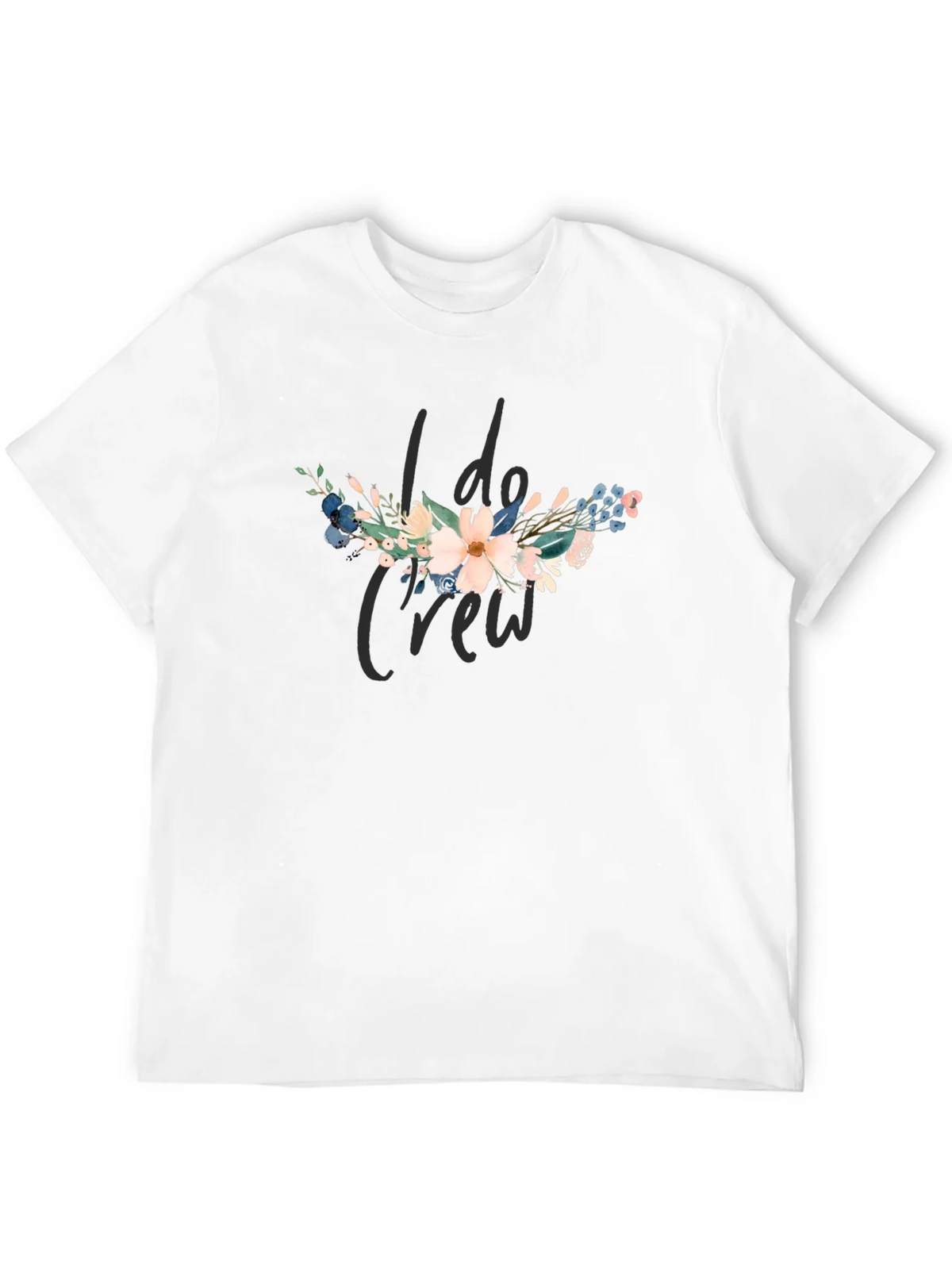 I Do Crew Floral Graphic Black T-Shirt product image 11