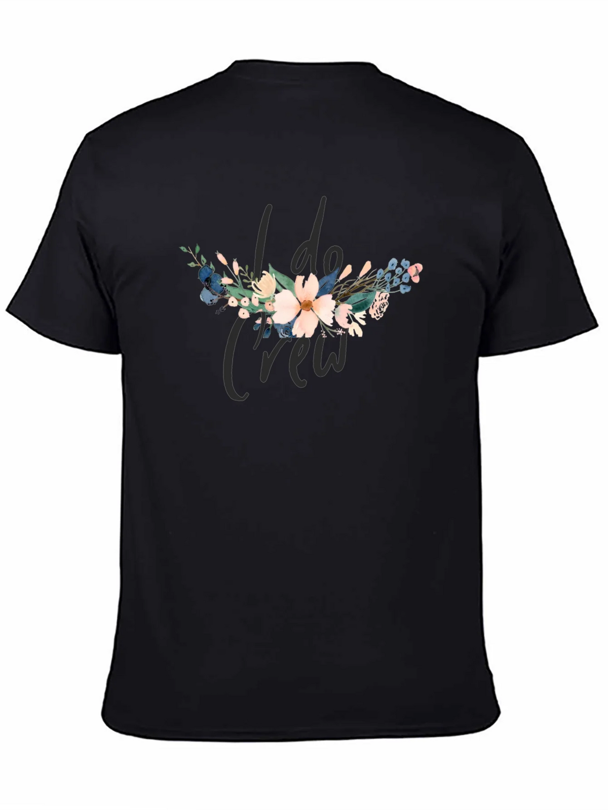 I Do Crew Floral Graphic Black T-Shirt product image 4