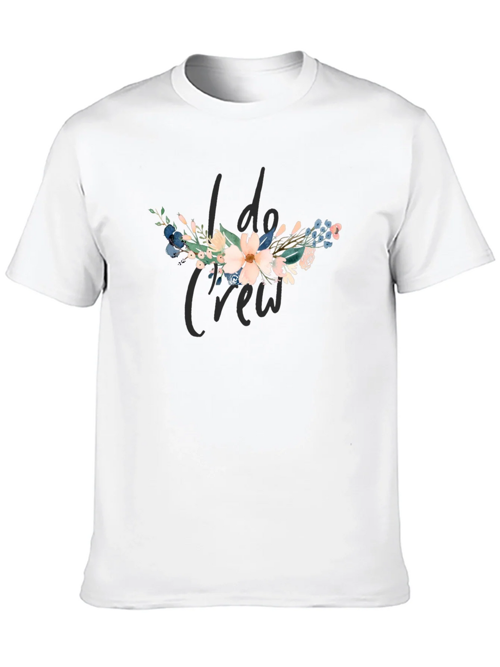 I Do Crew Floral Graphic Black T-Shirt product image 9