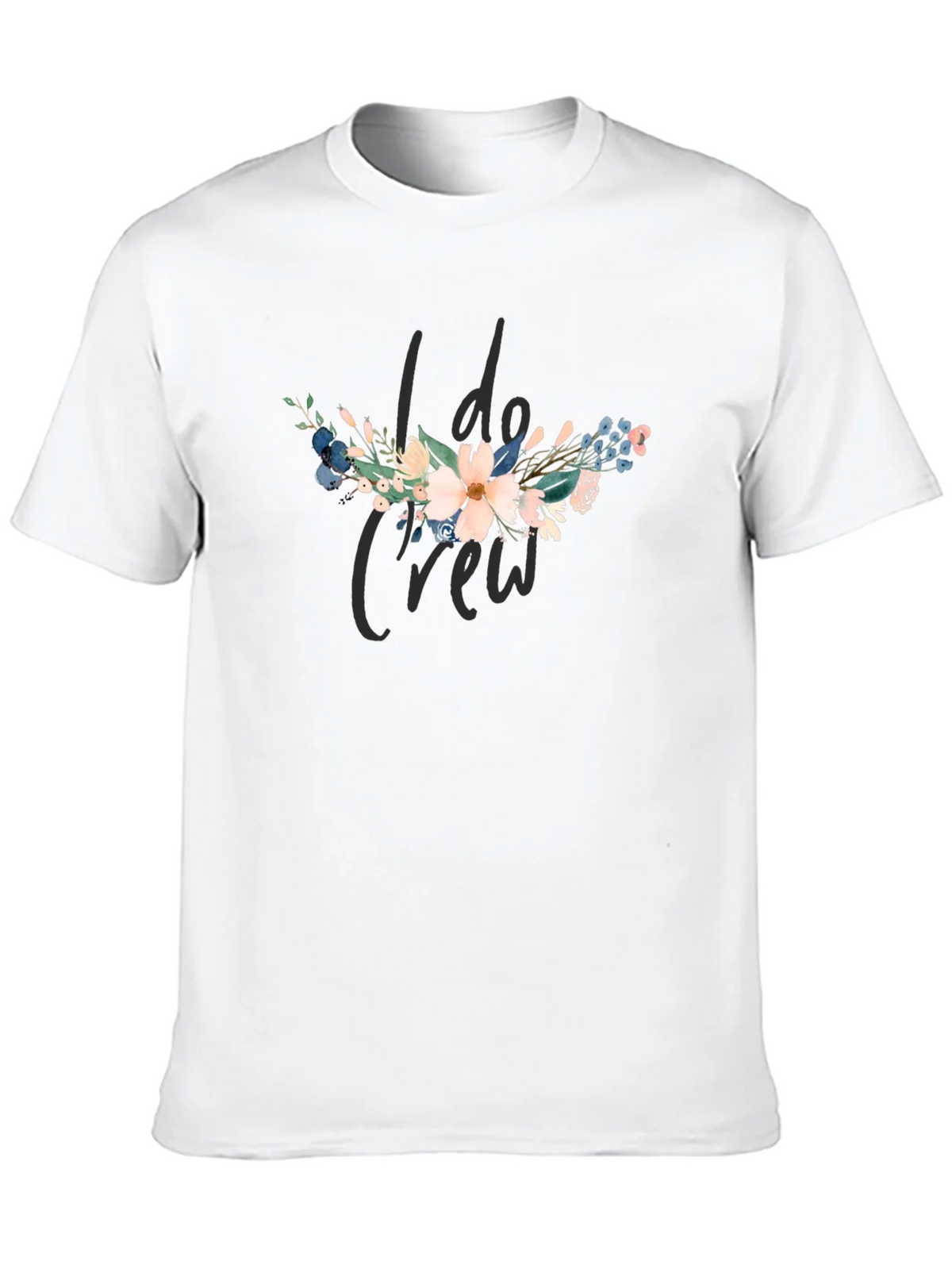 I Do Crew Floral Graphic Black T-Shirt product image 9