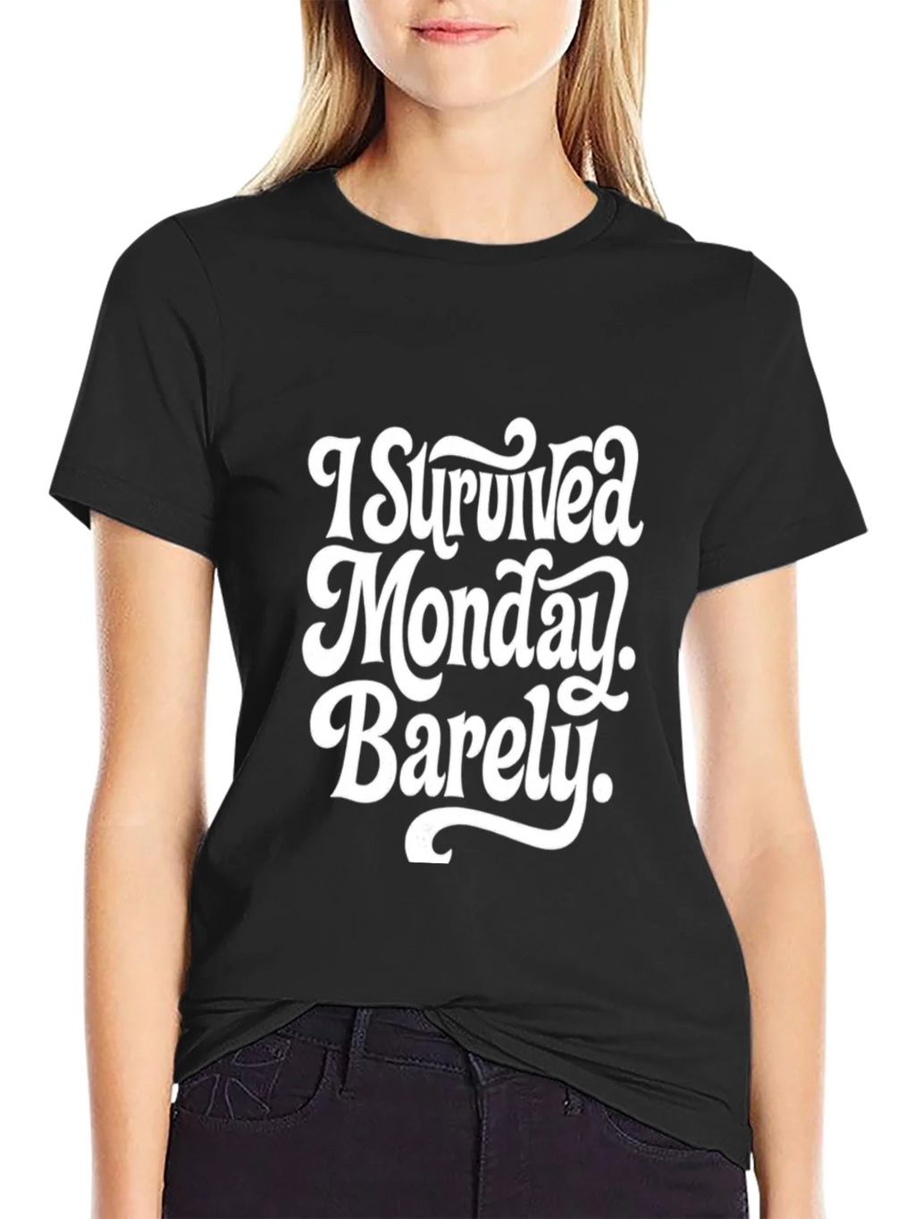 I Survived Monday Barely T-Shirt product image 2