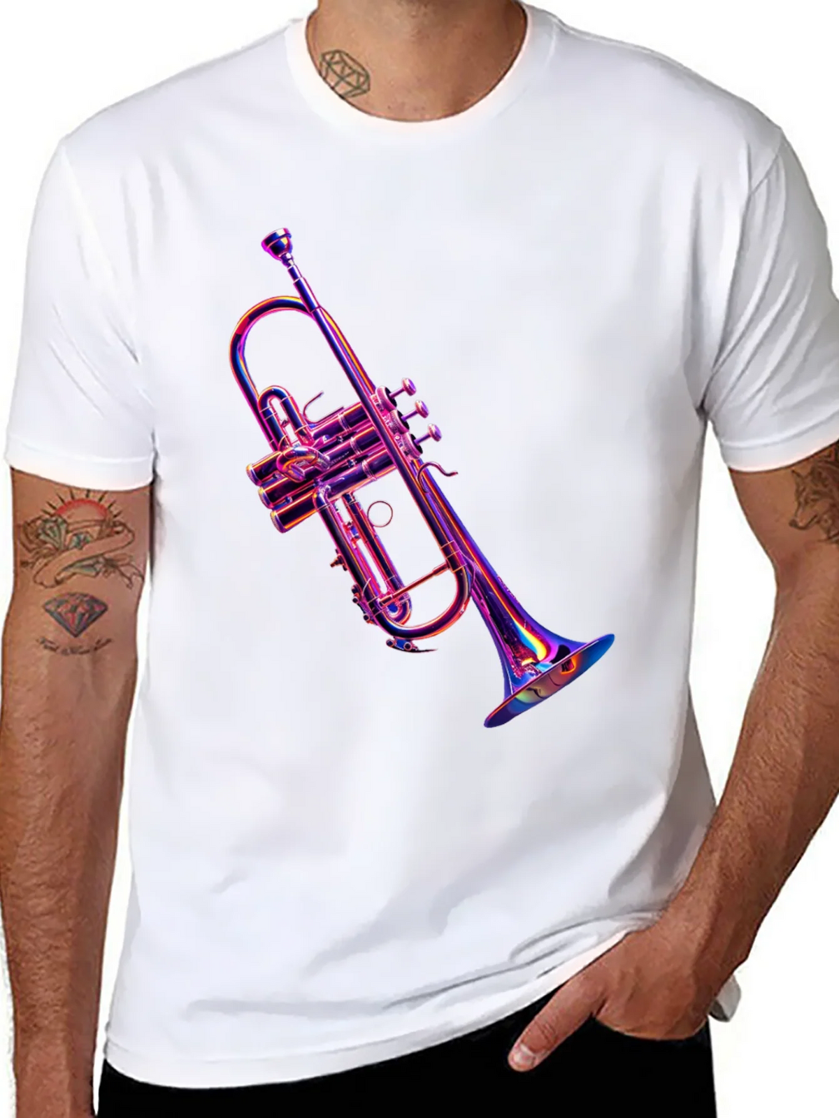 Vibrant Trumpet Graphic Tee - Music Lovers Apparel product image 7