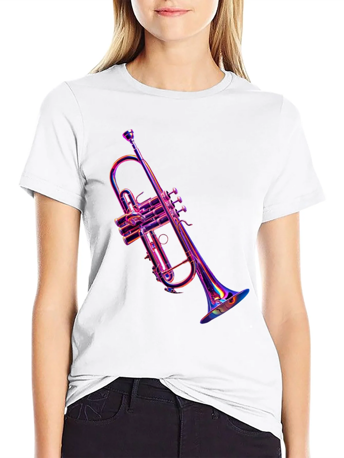 Vibrant Trumpet Graphic Tee - Music Lovers Apparel product image 8