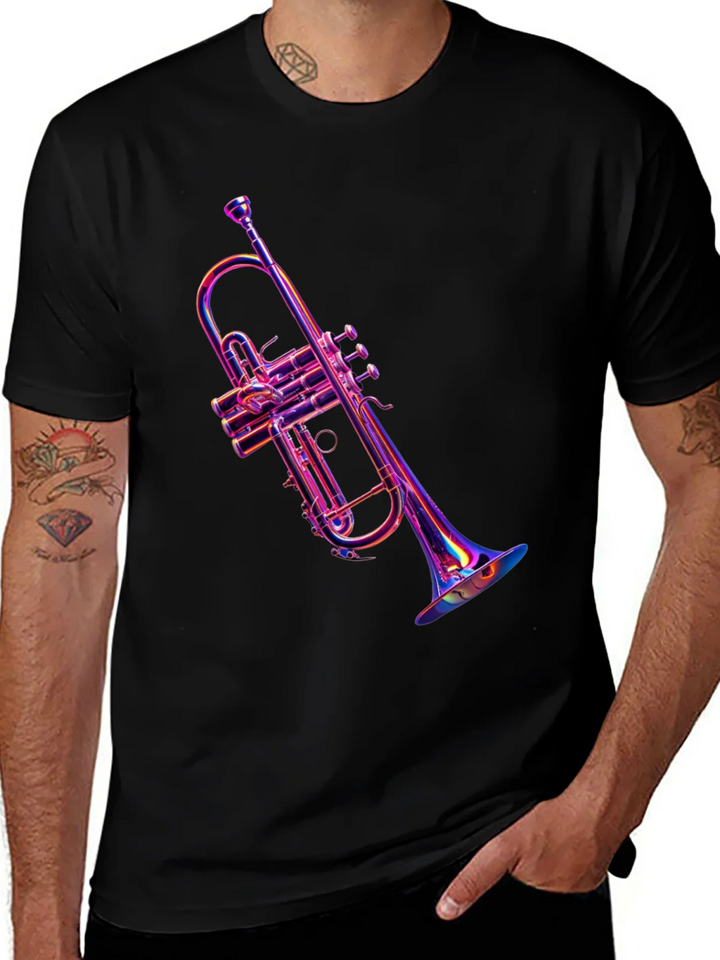 Vibrant Trumpet Graphic Tee - Music Lovers Apparel product image 1