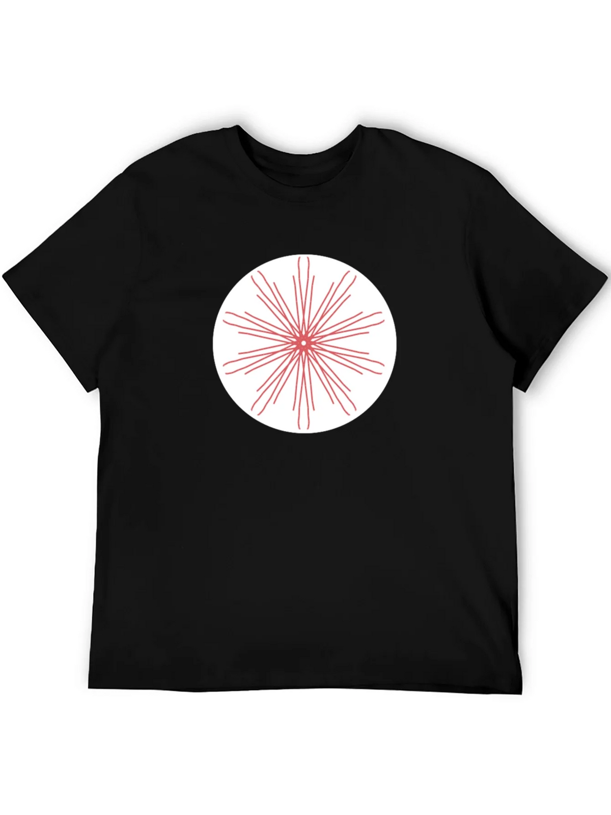 Black T-Shirt with Radial Burst Graphic product image 5