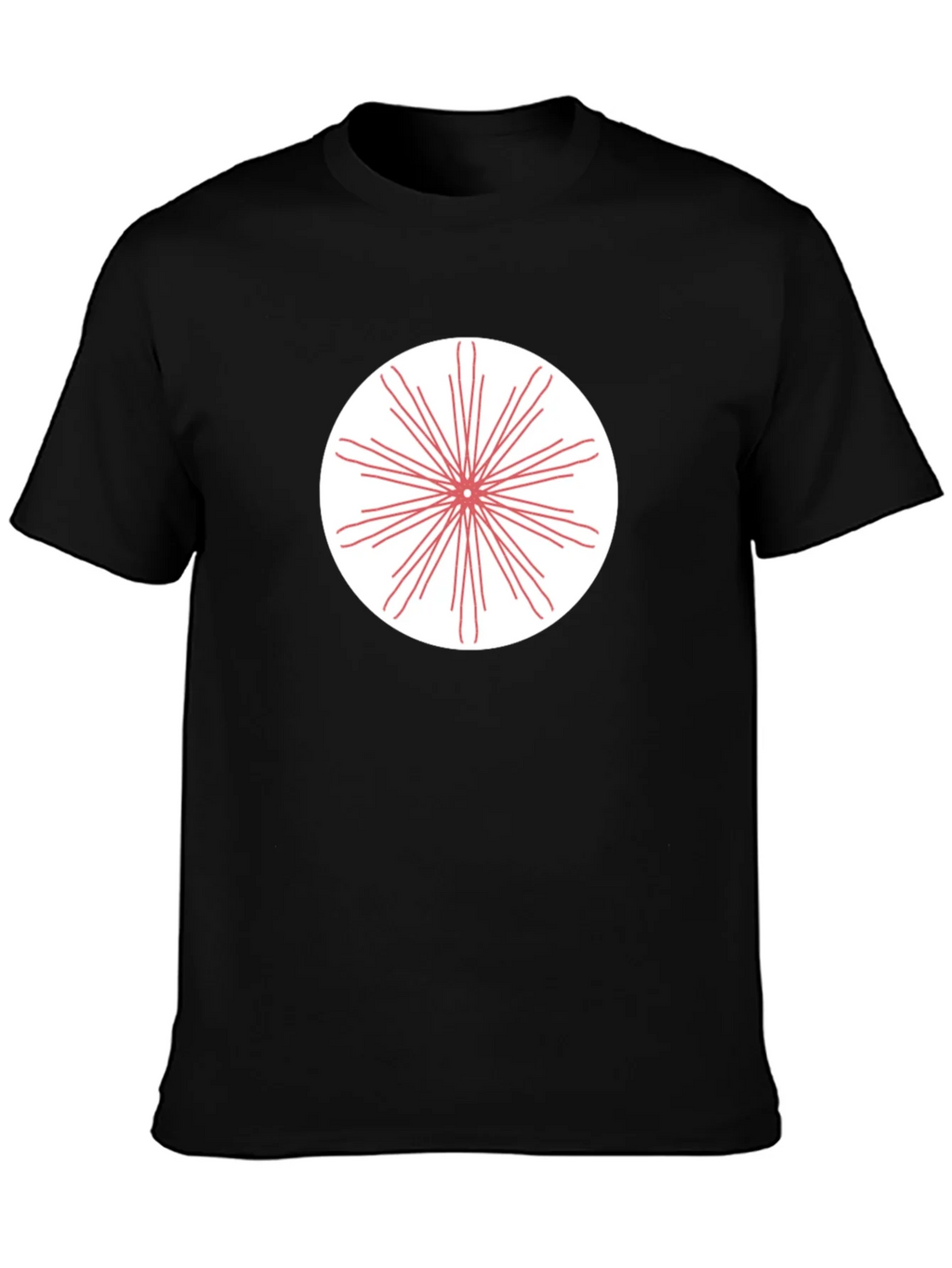 Black T-Shirt with Radial Burst Graphic product image 3