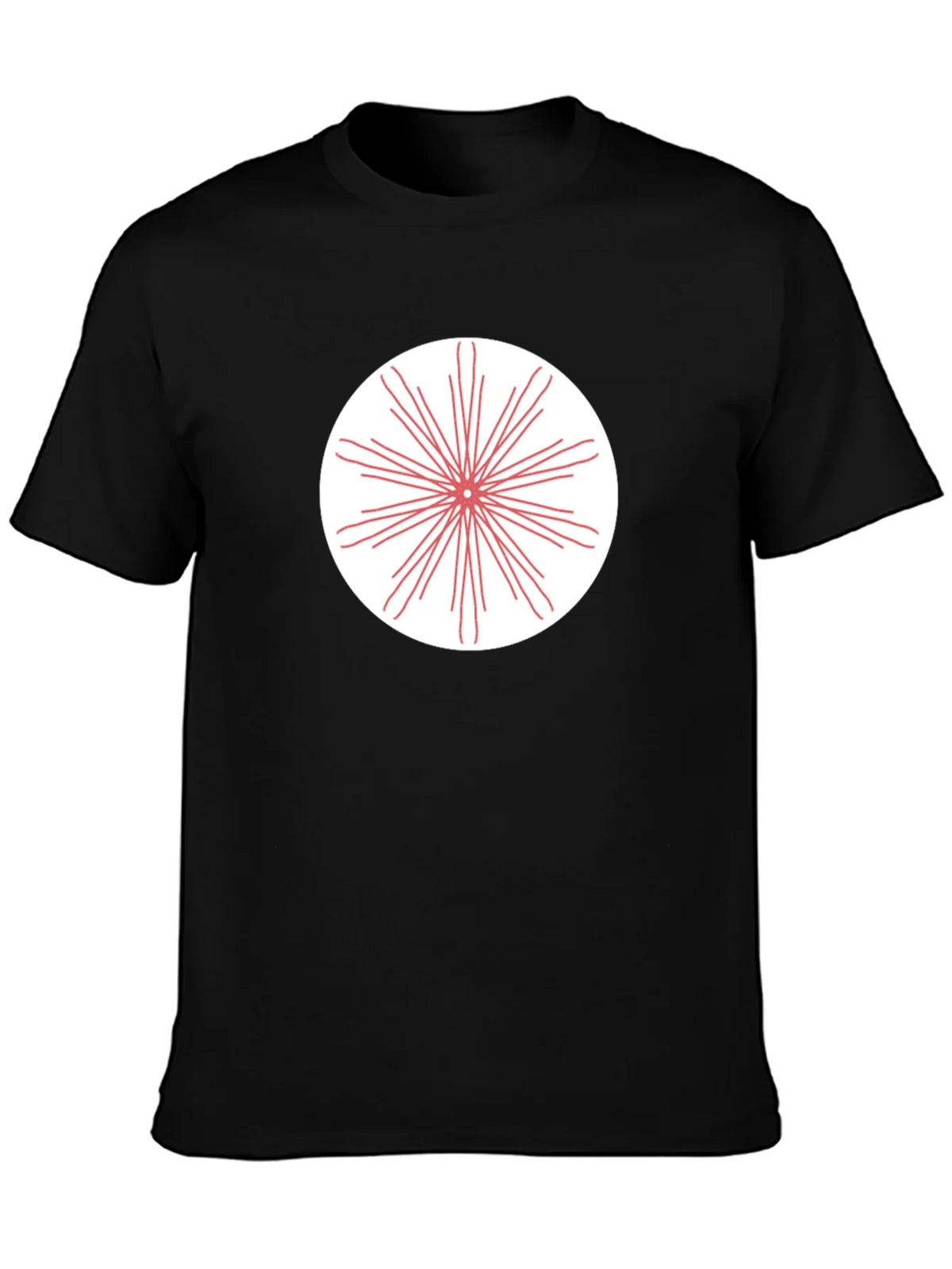 Black T-Shirt with Radial Burst Graphic product image 3