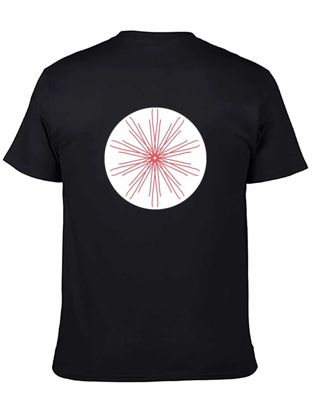 Black T-Shirt with Radial Burst Graphic product image 4