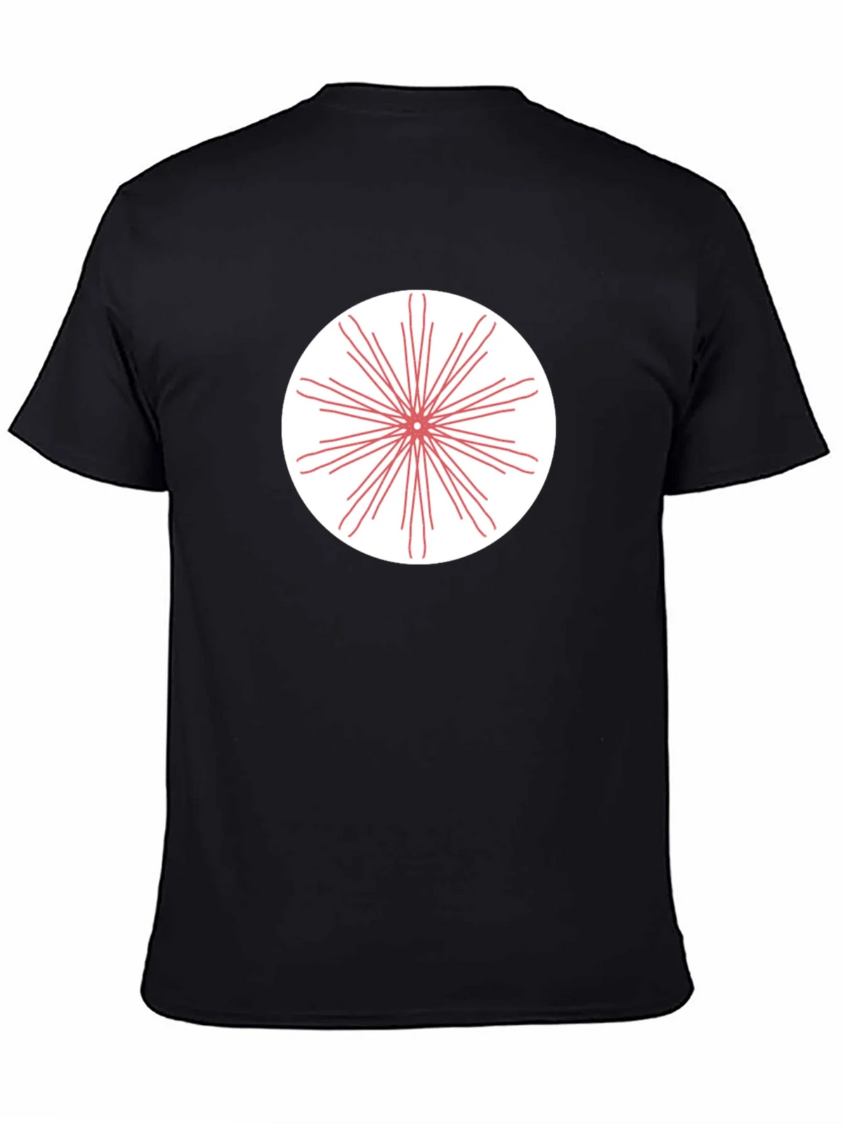 Black T-Shirt with Radial Burst Graphic product image 4