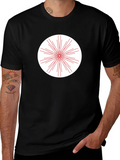 Black T-Shirt with Radial Burst Graphic product image 1