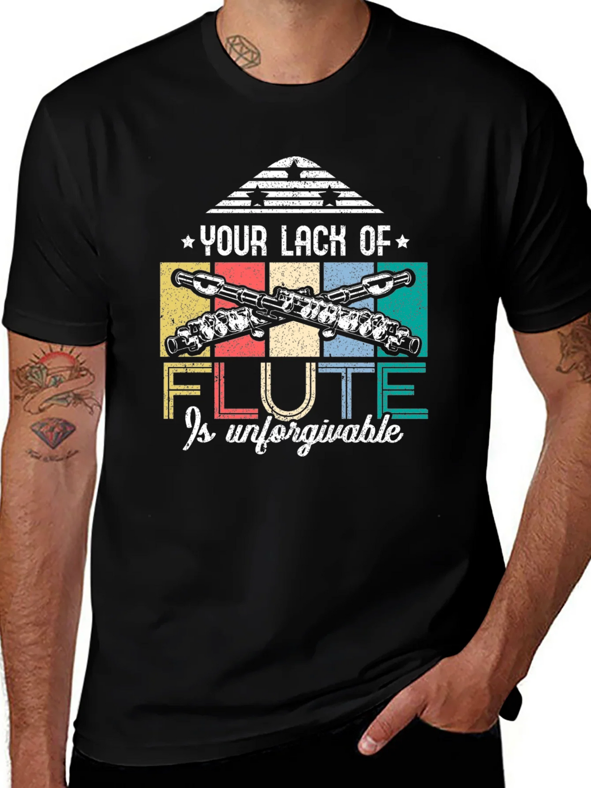 Flute Lack Is Unforgivable Graphic Tee product image 1