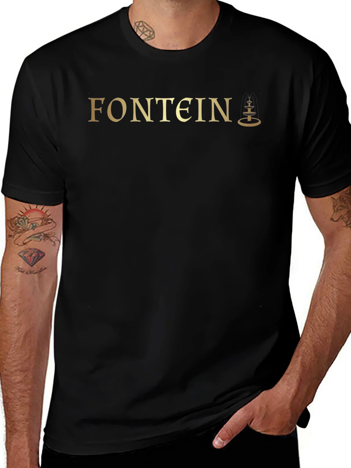 Fontein Black T-Shirt with Gold Logo product image 1