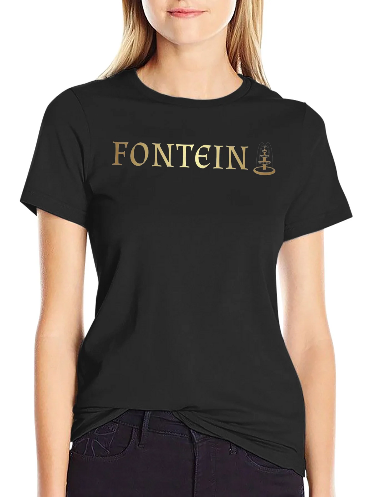 Fontein Black T-Shirt with Gold Logo product image 2