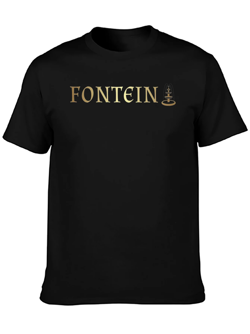 Fontein Black T-Shirt with Gold Logo product image 3