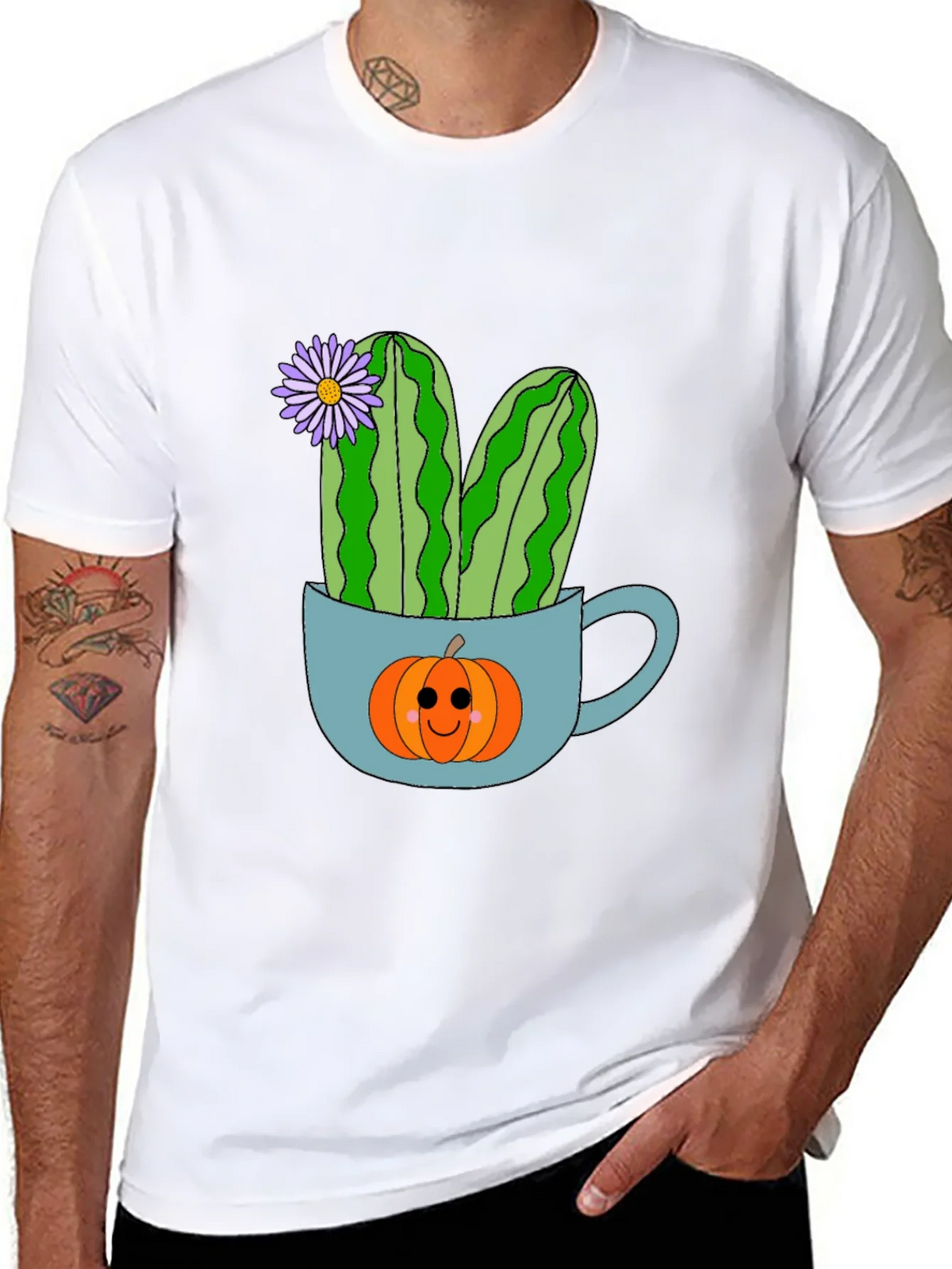 Cactus Pumpkin in a Cup T-Shirt