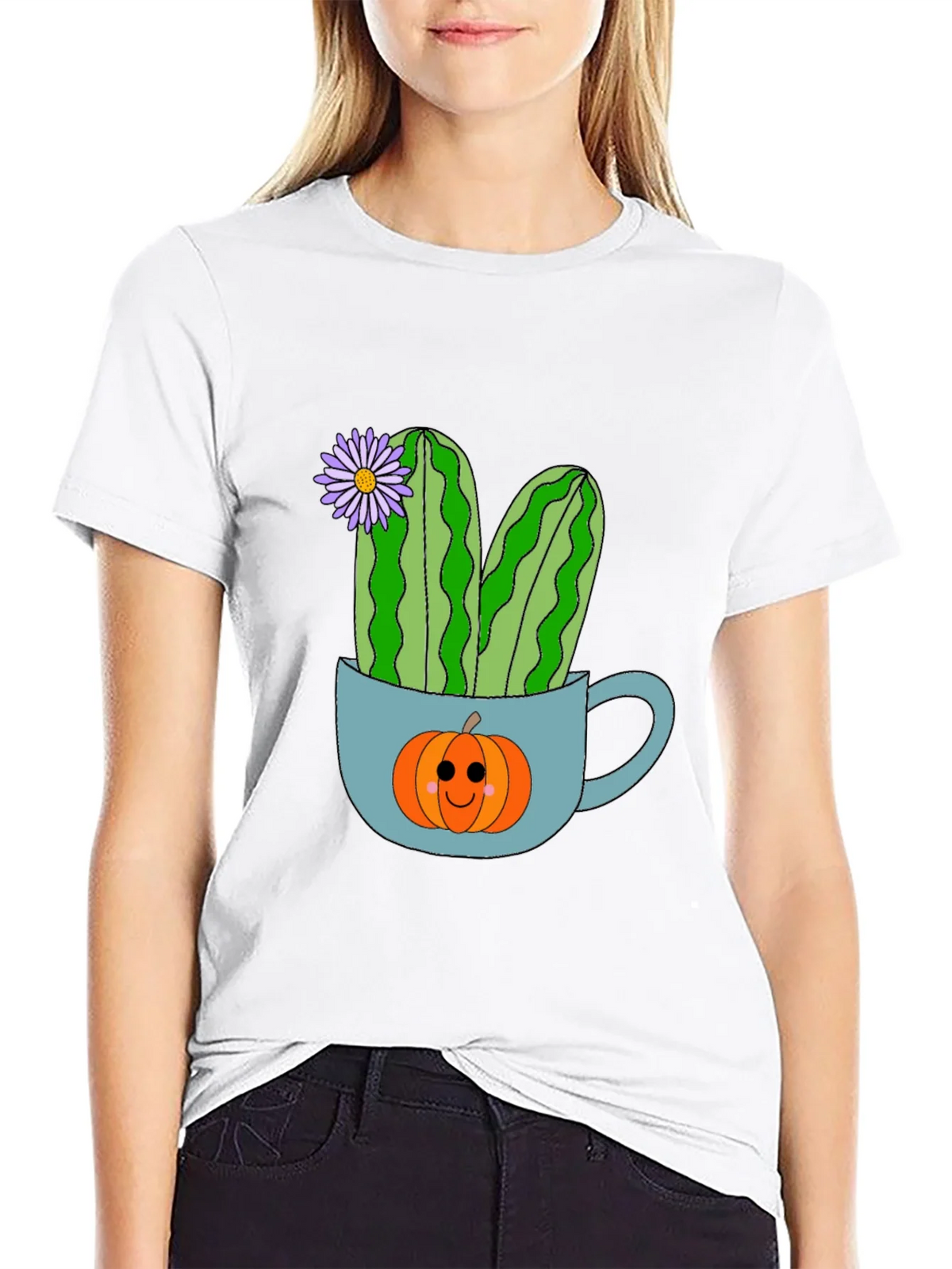Cactus Pumpkin in a Cup T-Shirt