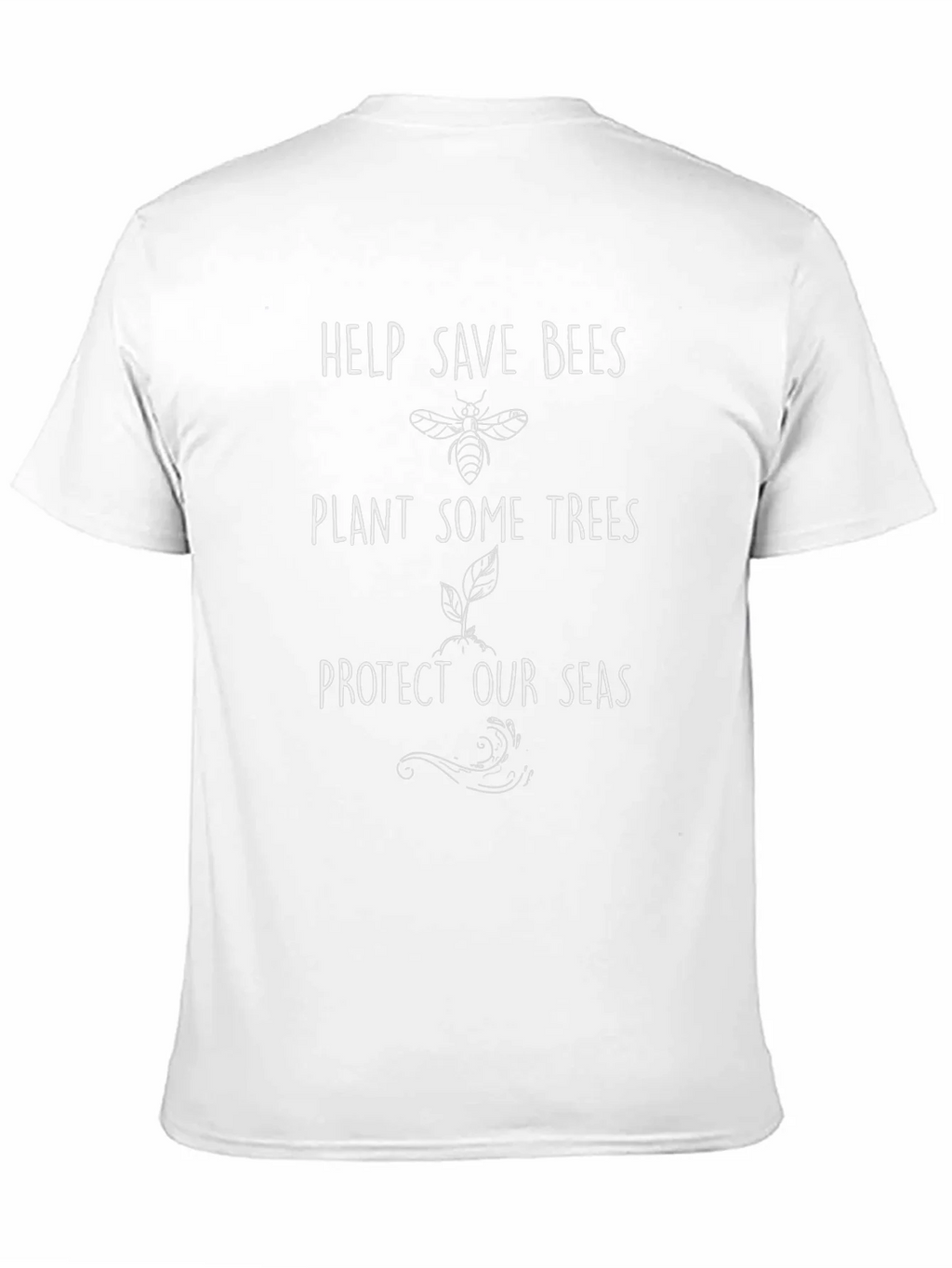 Eco-Friendly Graphic Tee: Save Bees Plant Trees product image 10