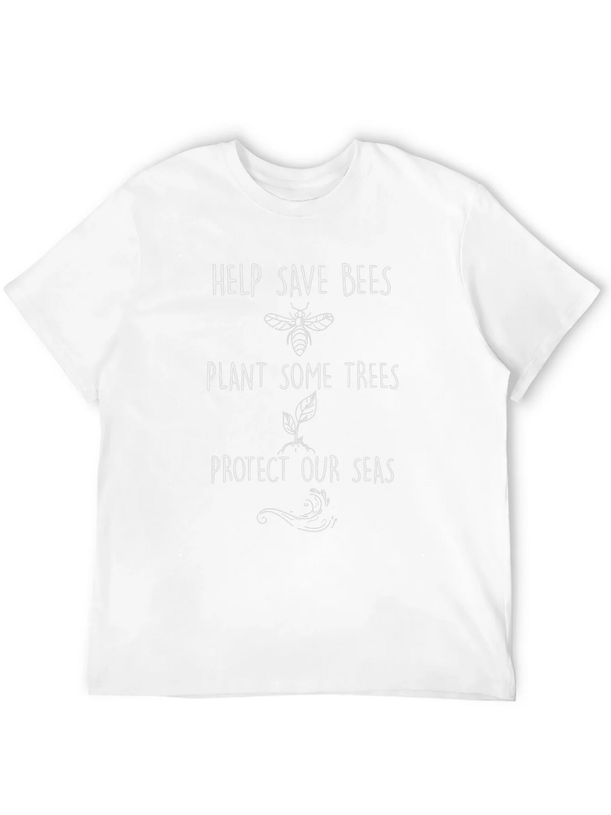 Eco-Friendly Graphic Tee: Save Bees Plant Trees product image 11
