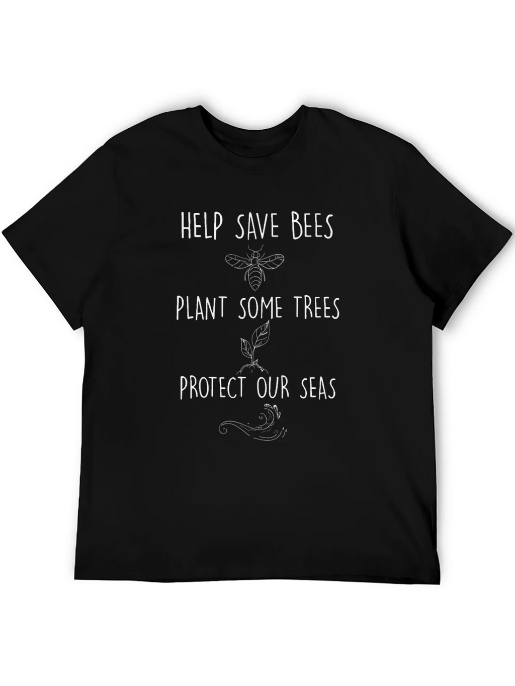 Eco-Friendly Graphic Tee: Save Bees Plant Trees product image 5