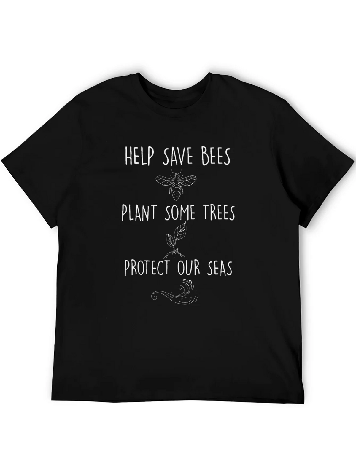 Eco-Friendly Graphic Tee: Save Bees Plant Trees product image 5