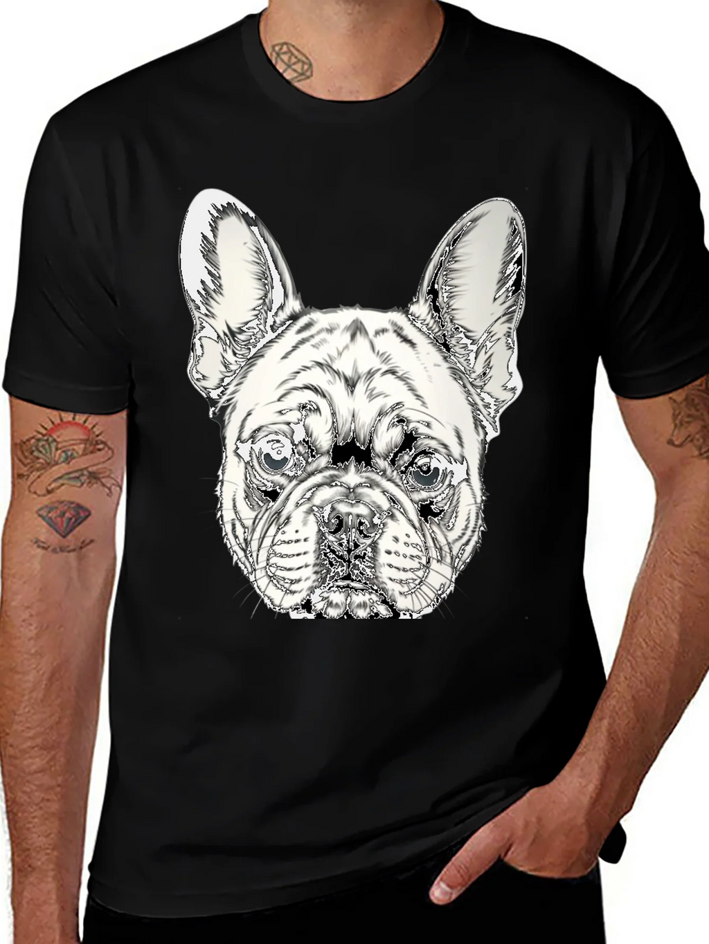 French Bulldog Graphic Tee - Stylish Black Cotton Shirt product image 1