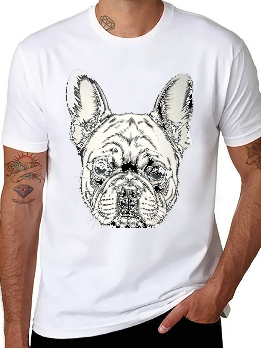 French Bulldog Graphic Tee - Stylish Black Cotton Shirt product image 7