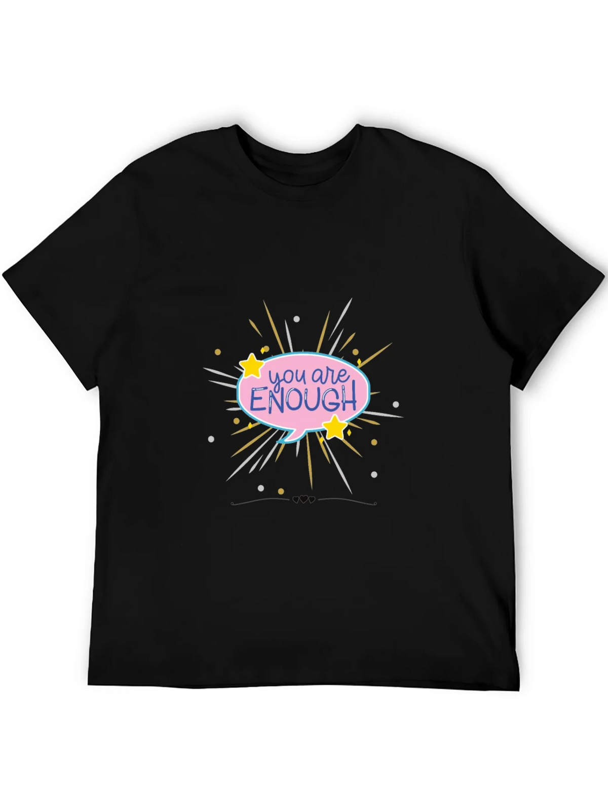 You Are Enough Graphic Tee - Black Comfort Fit product image 5