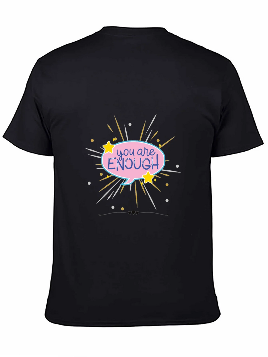 You Are Enough Graphic Tee - Black Comfort Fit product image 4