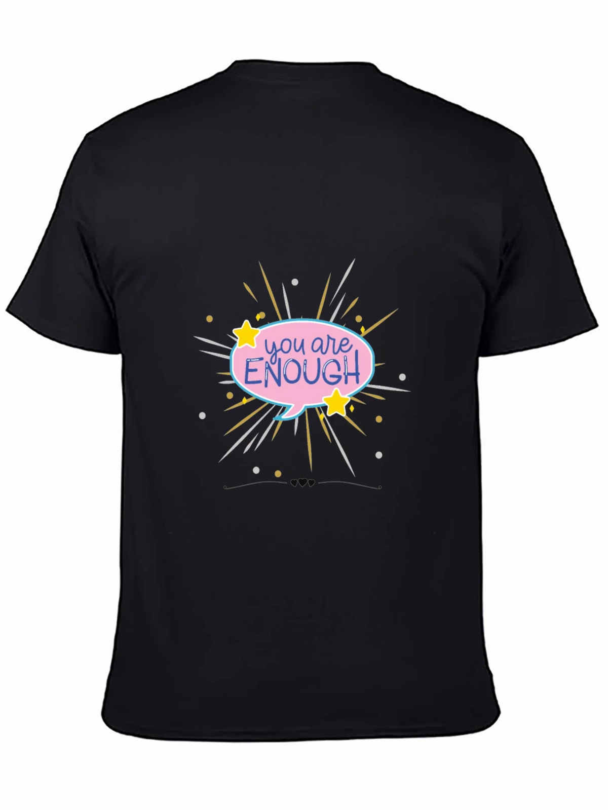 You Are Enough Graphic Tee - Black Comfort Fit product image 4
