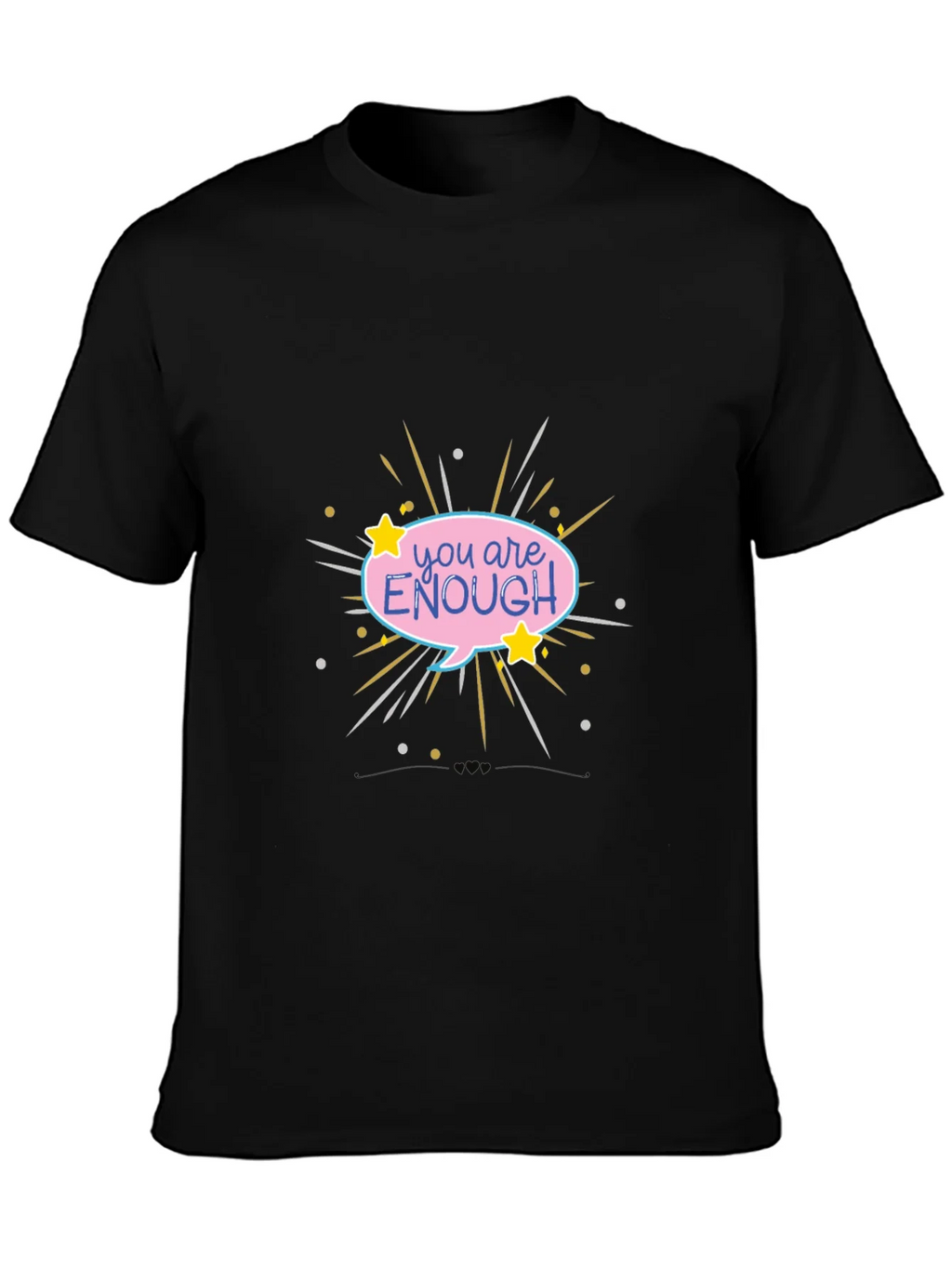 You Are Enough Graphic Tee - Black Comfort Fit product image 3