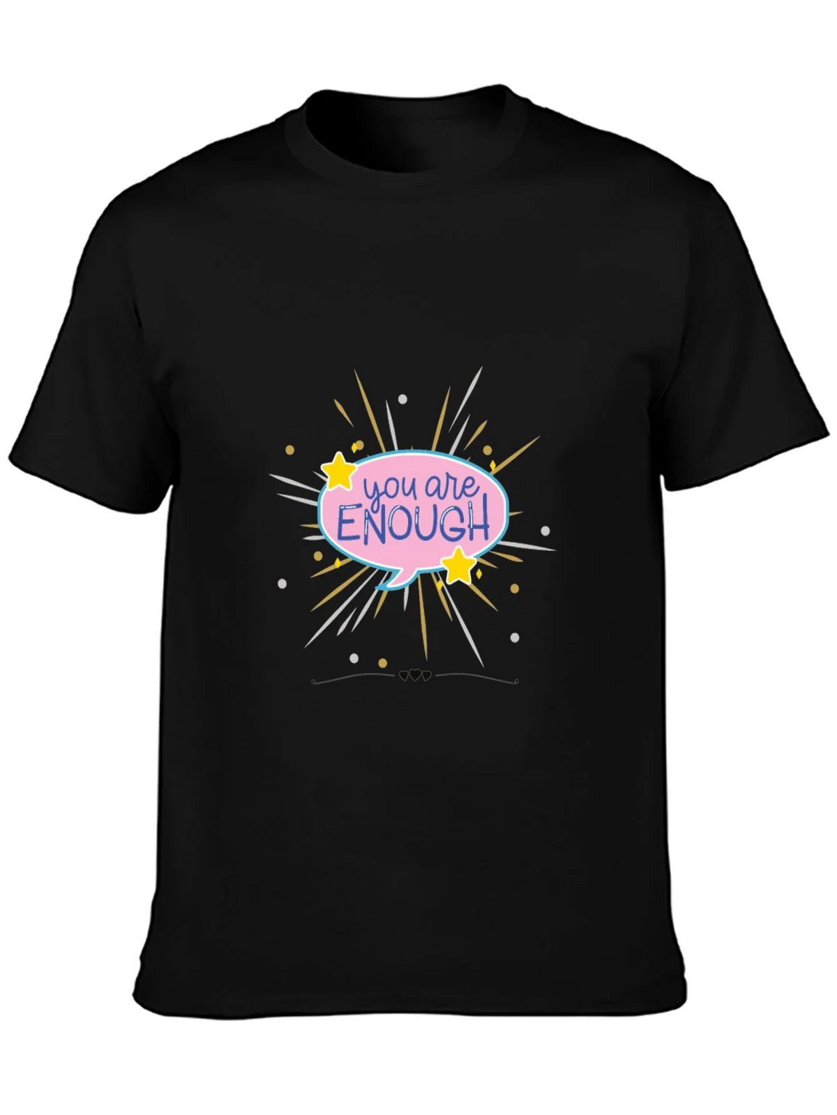 You Are Enough Graphic Tee - Black Comfort Fit product image 3