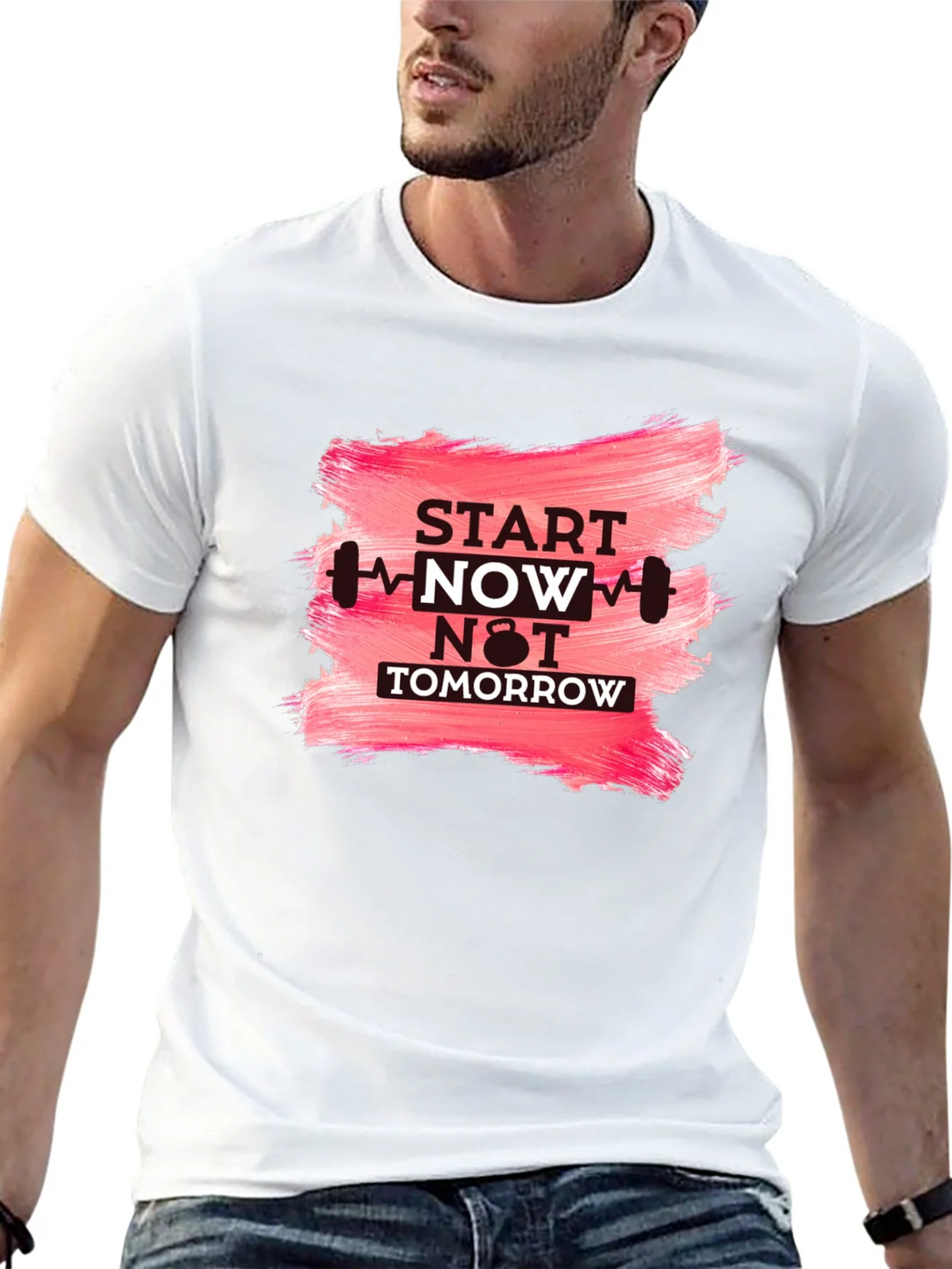 Motivational Workout T-Shirt - Start Now product image 12