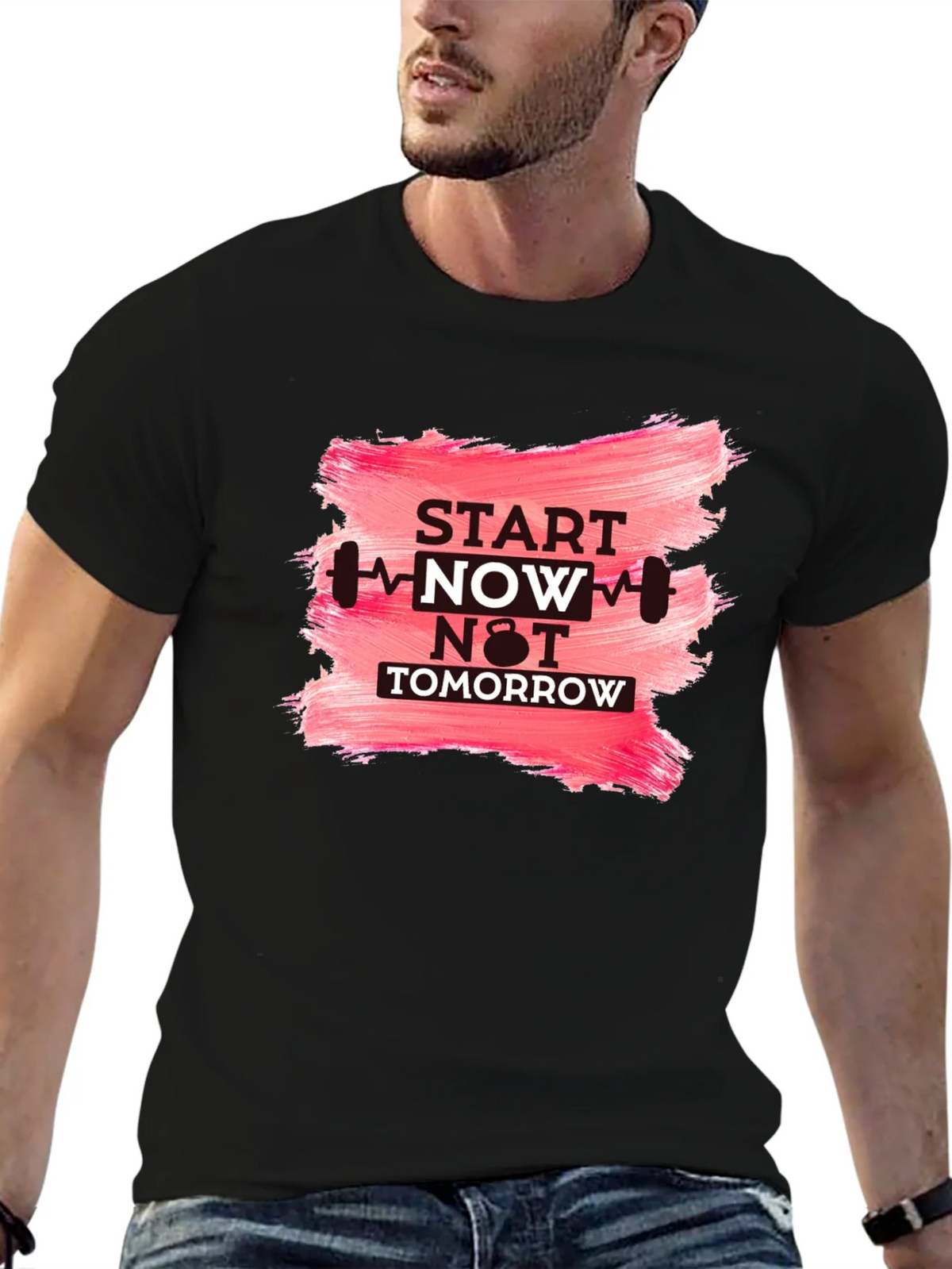 Motivational Workout T-Shirt - Start Now product image 6