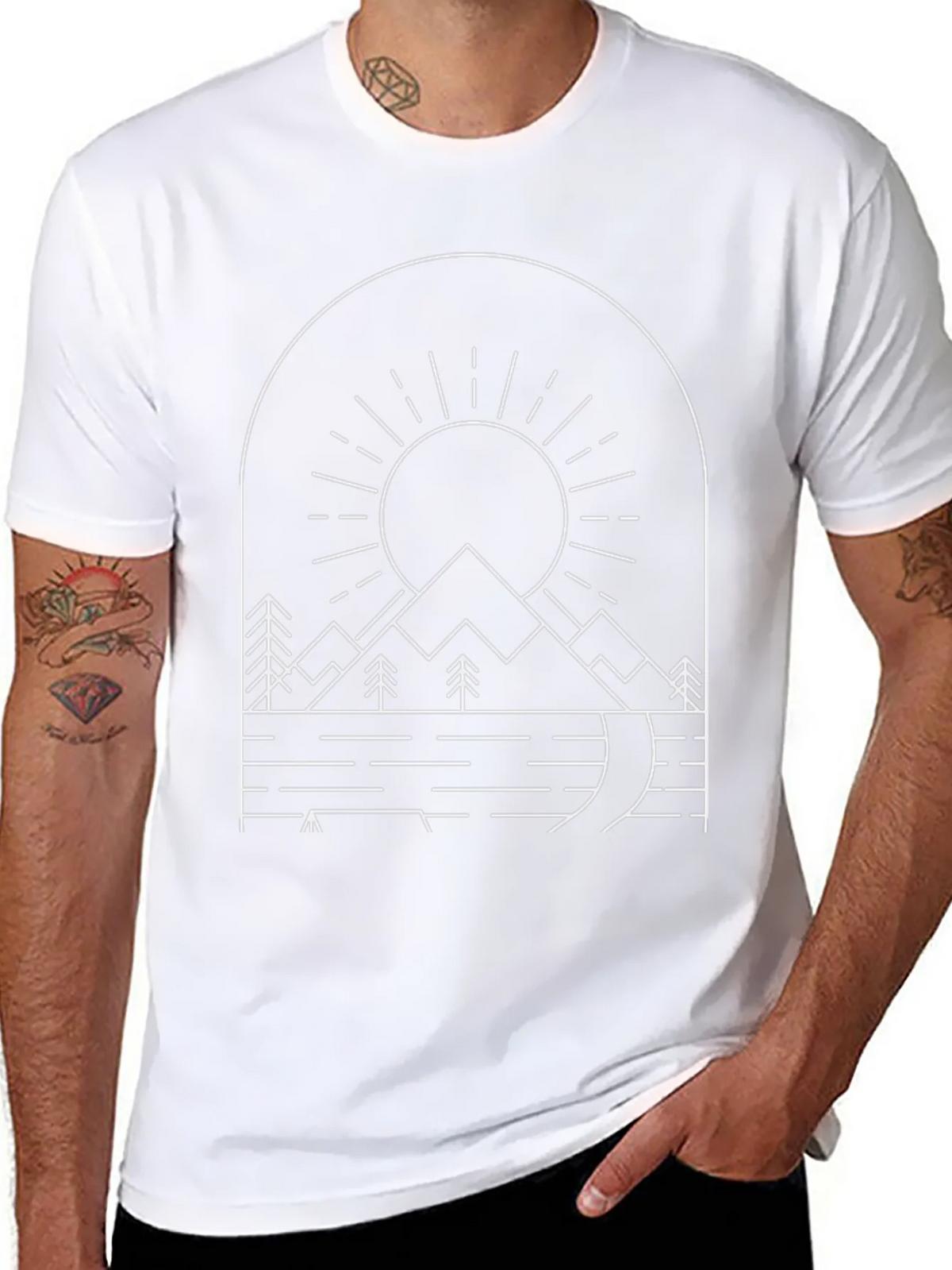 Minimalist Mountain Graphic Tee product image 7