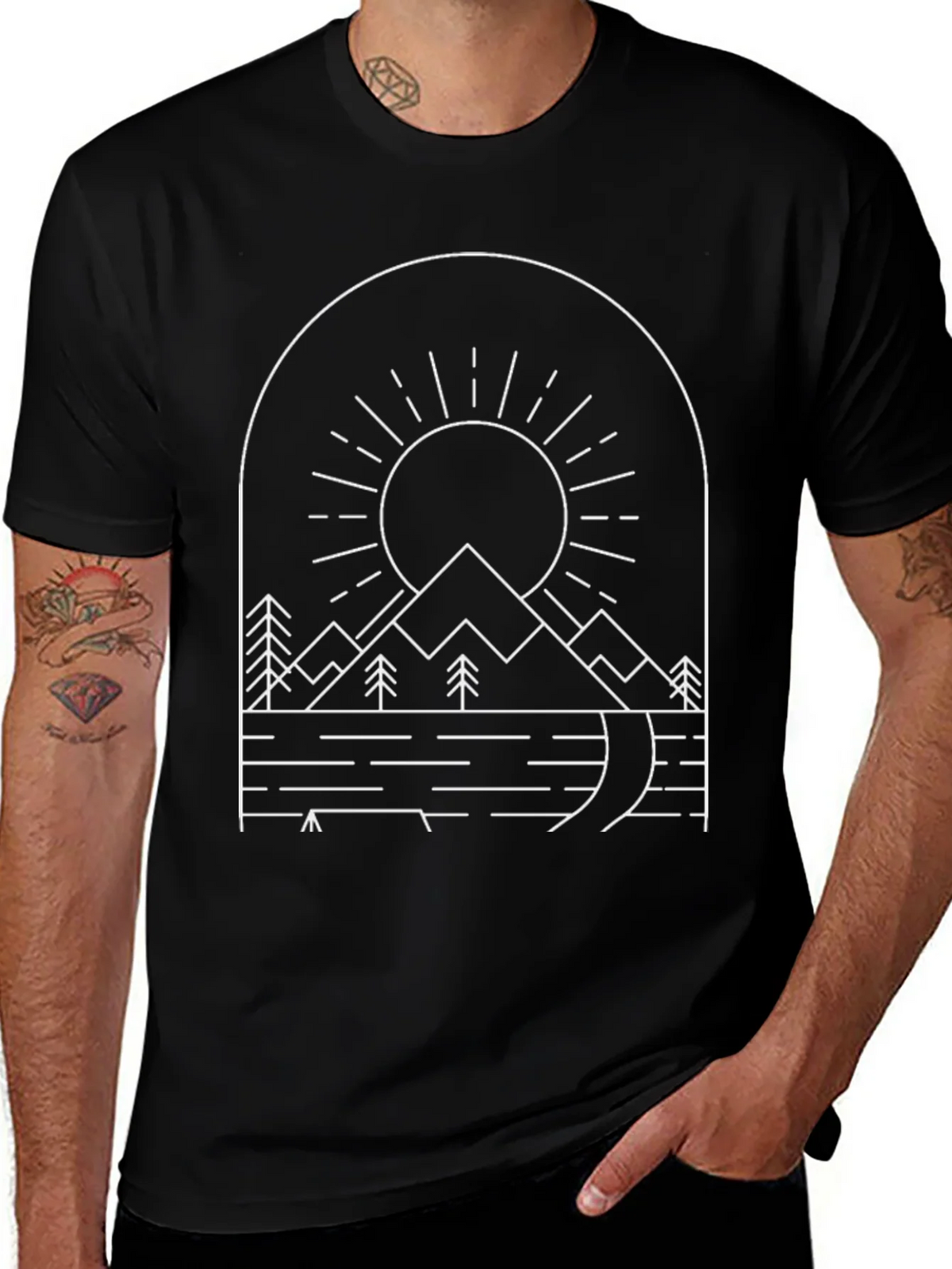 Minimalist Mountain Graphic Tee product image 1