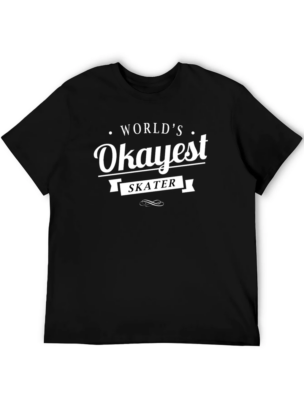 Worlds Okayest Skater T-Shirt - Funny Skateboarding Tee product image 5