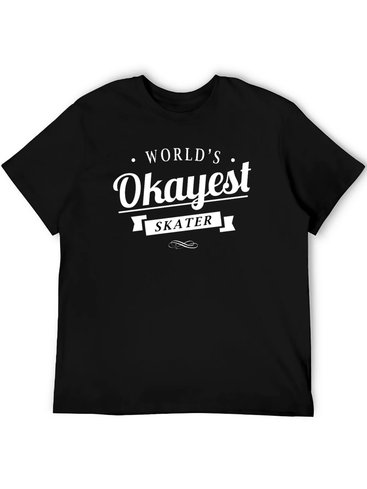 Worlds Okayest Skater T-Shirt - Funny Skateboarding Tee product image 5