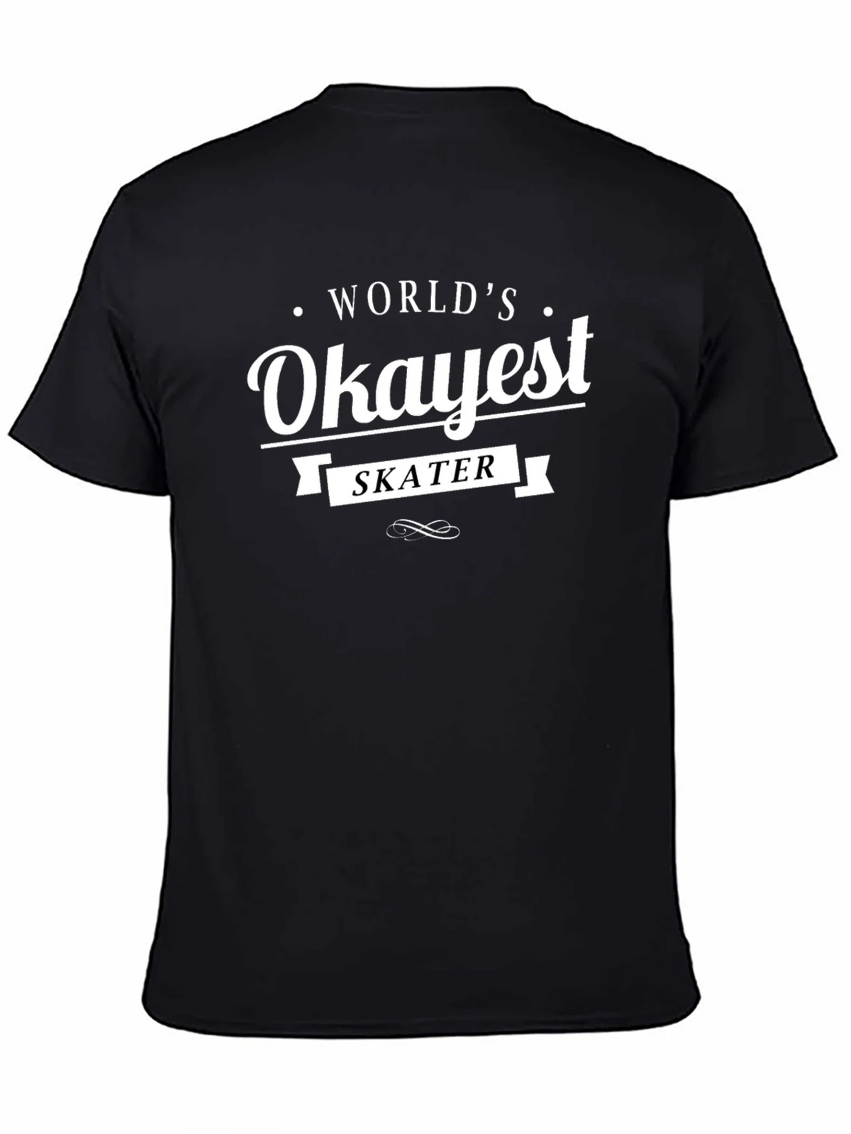 Worlds Okayest Skater T-Shirt - Funny Skateboarding Tee product image 4