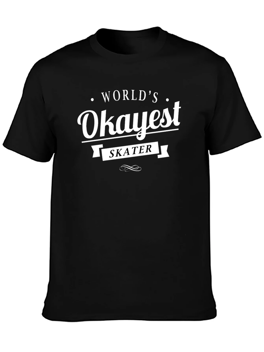 Worlds Okayest Skater T-Shirt - Funny Skateboarding Tee product image 3