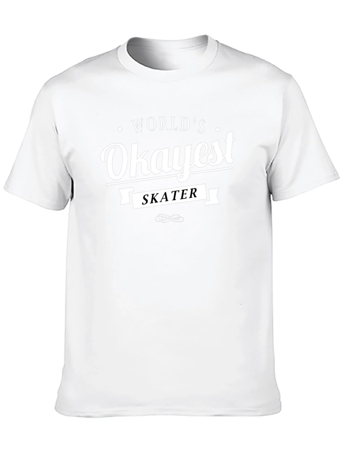 Worlds Okayest Skater T-Shirt - Funny Skateboarding Tee product image 9