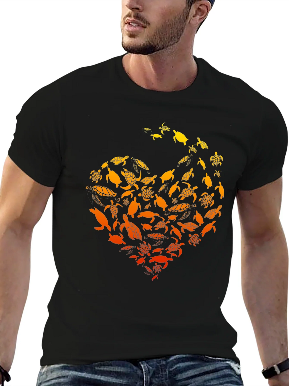 Turtle Love Graphic T-Shirt - Black product image 6