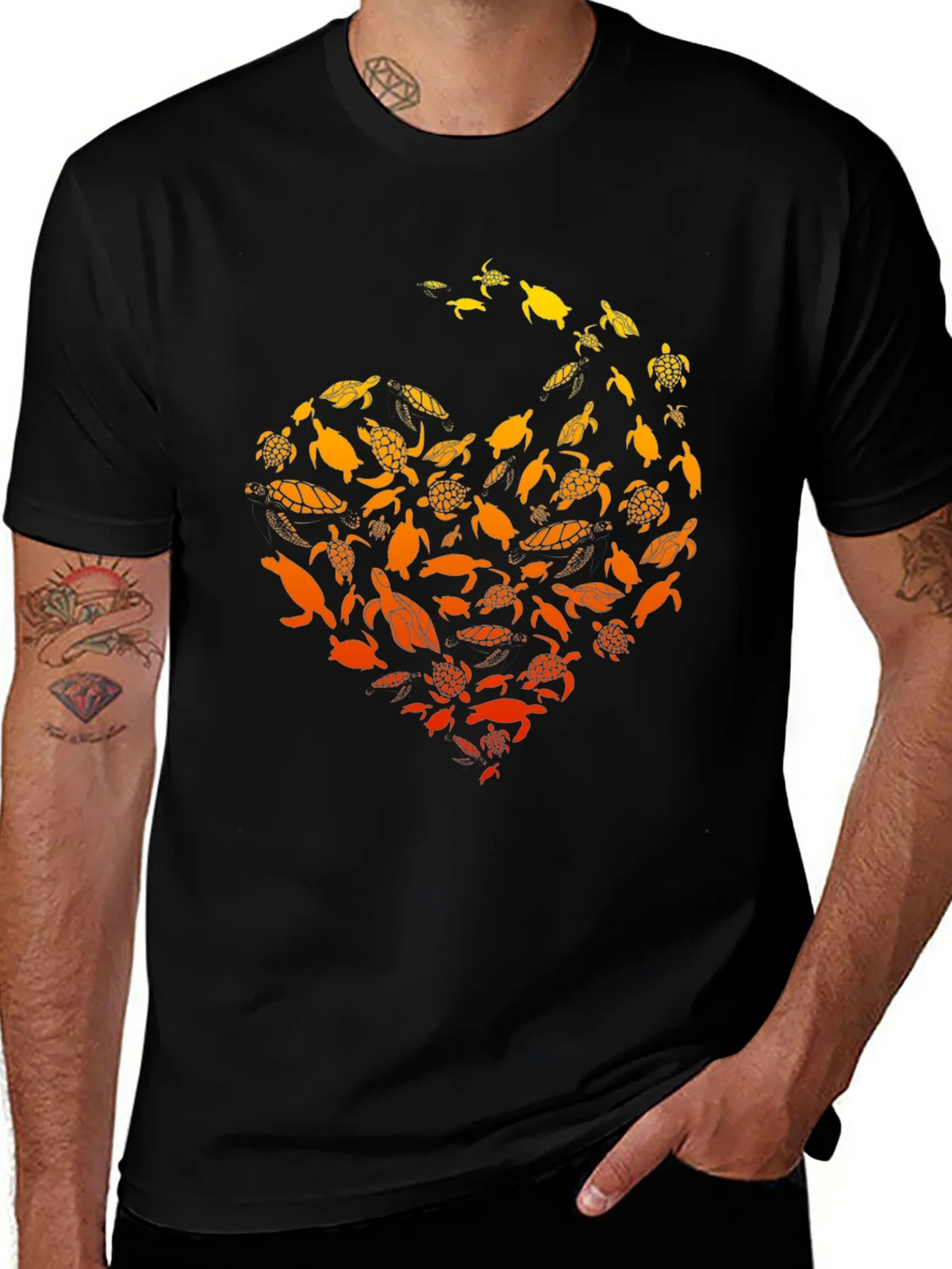 Turtle Love Graphic T-Shirt - Black product image 1