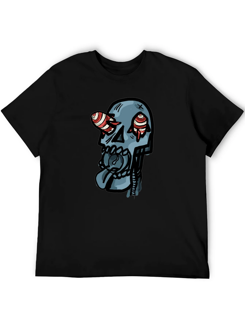 Skull Graphic Print Black T-Shirt product image 5