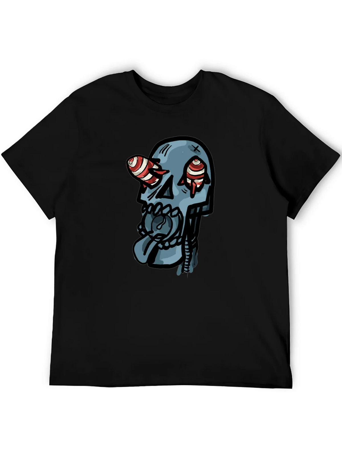 Skull Graphic Print Black T-Shirt product image 5