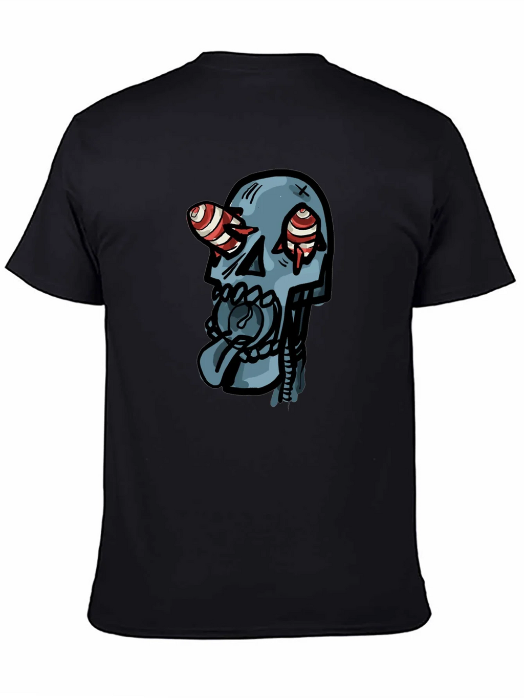 Skull Graphic Print Black T-Shirt product image 4
