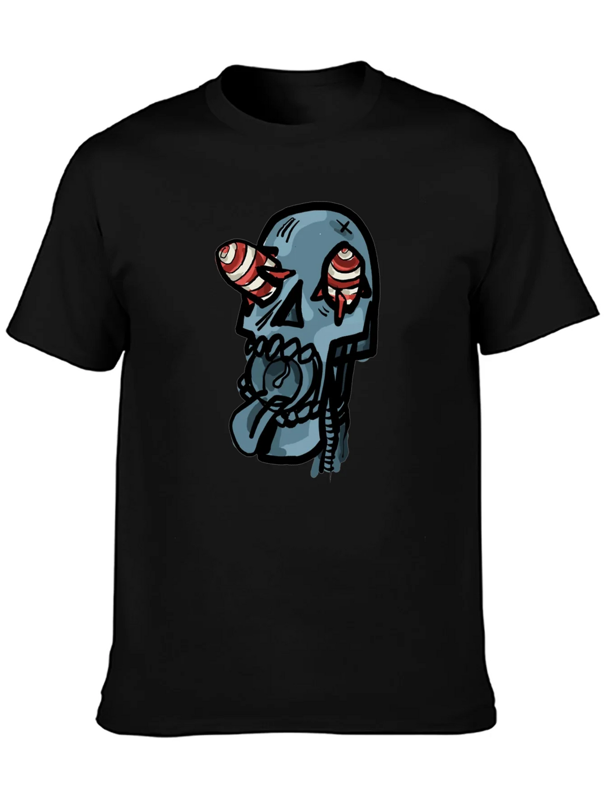 Skull Graphic Print Black T-Shirt product image 3